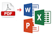 convert image to text , pdf to word , data entry