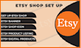 do etsy shop setup, etsy listing for etsy sales