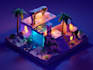 create low poly objects for dioramas and games