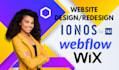 design and redesign ionos webflow or wix website
