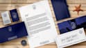 design business card and stationery