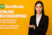 do bookkeeping using quickbooks online