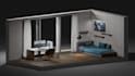 do a 3d interior design for gaming room, living room, office