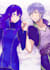 draw anime cute character, couple , oc background