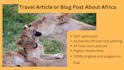 write captivating seo travel articles about africa