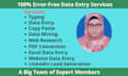 execute data entry, copy paste, typing, excel data entry jobs with 100 accuracy