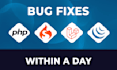debug and fix laravel, PHP and javascript web applications