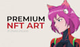 create premium and awesome 2d crypto art nft collection