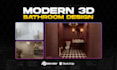 design luxury 3d bathroom rendering, spa interior, renovation visualization