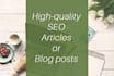write quality SEO articles and blogposts for your website