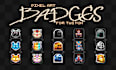 create twitch sub badges in pixel art style