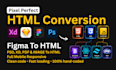 convert figma to html, psd to html with responsive