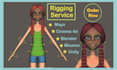 do advance 3d character rigging for maya, cinema 4d, blender, mixamo, unity game