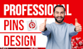 design professional pinterest pins within 7hr