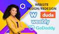 design and or redesign duda weebly or godaddy website
