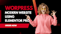 design responsive wordpress landing page elementor or elementor pro website