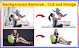 cut out images background removal, white, transparent