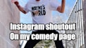 do an instagram shoutout on a verified 190k personal page