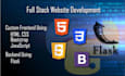 make website with custom frontend and flask backend
