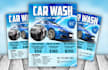 design car wash car rental and detailing flyer design