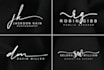 design unique handwritten signature monogram initials logo