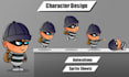 2d character design and animations for your  game