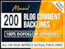 do manually 200 pr7 blog comment backlinks