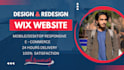 wix website redesign, design wix website and build wix website