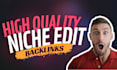 do blogger outreach for niche edits backlinks