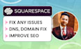 fix squarespace issues, update dns and improve SEO