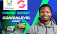 do gohighlevel clickfunnels landing page website workflow salesfunnel ghl VA