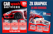 create car wash, car detailing, rental flyer, car service and price list flyer
