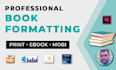 do book format, kindle ebook KDP paperback formatting