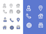 design unique elegant modern custom icons set design
