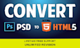 convert psd to html psd to bootstrap sketch to html xd to html