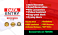 create, data entry, lead generation, copy past