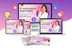 design online course cover, digital product mockup bundle
