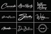 do handwritten calligraphy initial elegant signature logo
