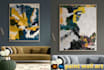 create printable digital oil paint abstract wall art design
