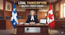 transcribe a hearing or recording in french or english