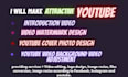 create a youtube intro video, trailer, logo animation and background music