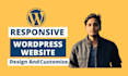 do responsive wordpress website design and website customize