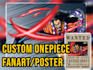 draw your custom one piece bounty poster and fan arts