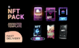 create promotional trading nft ads, crypto 3d card animation