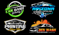make unique auto detailing, car wash, and mobile detailing logo