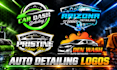 make unique auto detailing, car wash, and mobile detailing logo