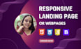 create responsive modern landing page by using html css