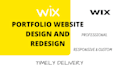 design and redesign a custom wix portfolio website