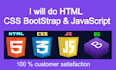 create responsive website in html css javascript  bootstrap