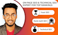 do on page SEO and technical optimization of wordpress site